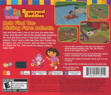 Dora the Explorer - Barnyard Buddies (US) box cover back